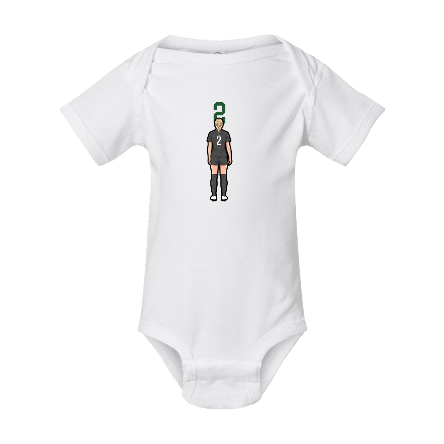 Baby Onesie — Number Top in White