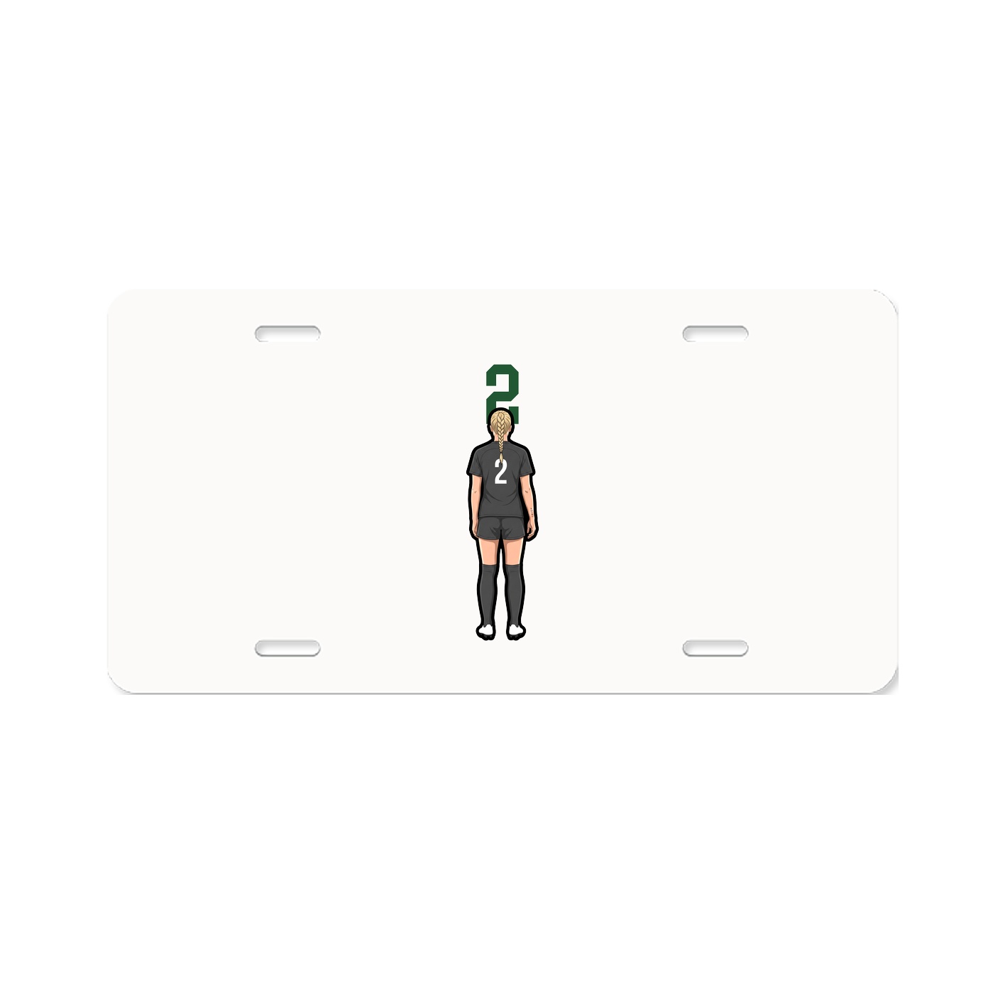 License Plate — Number Top in Classic