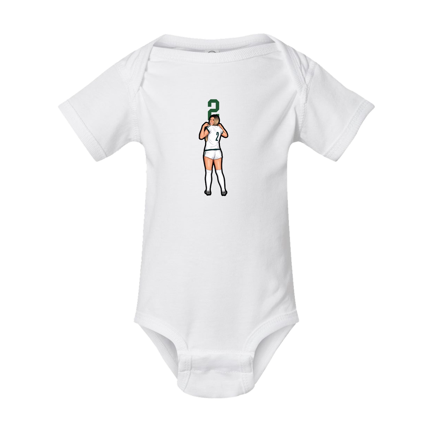 Baby Onesie — Number Top in White
