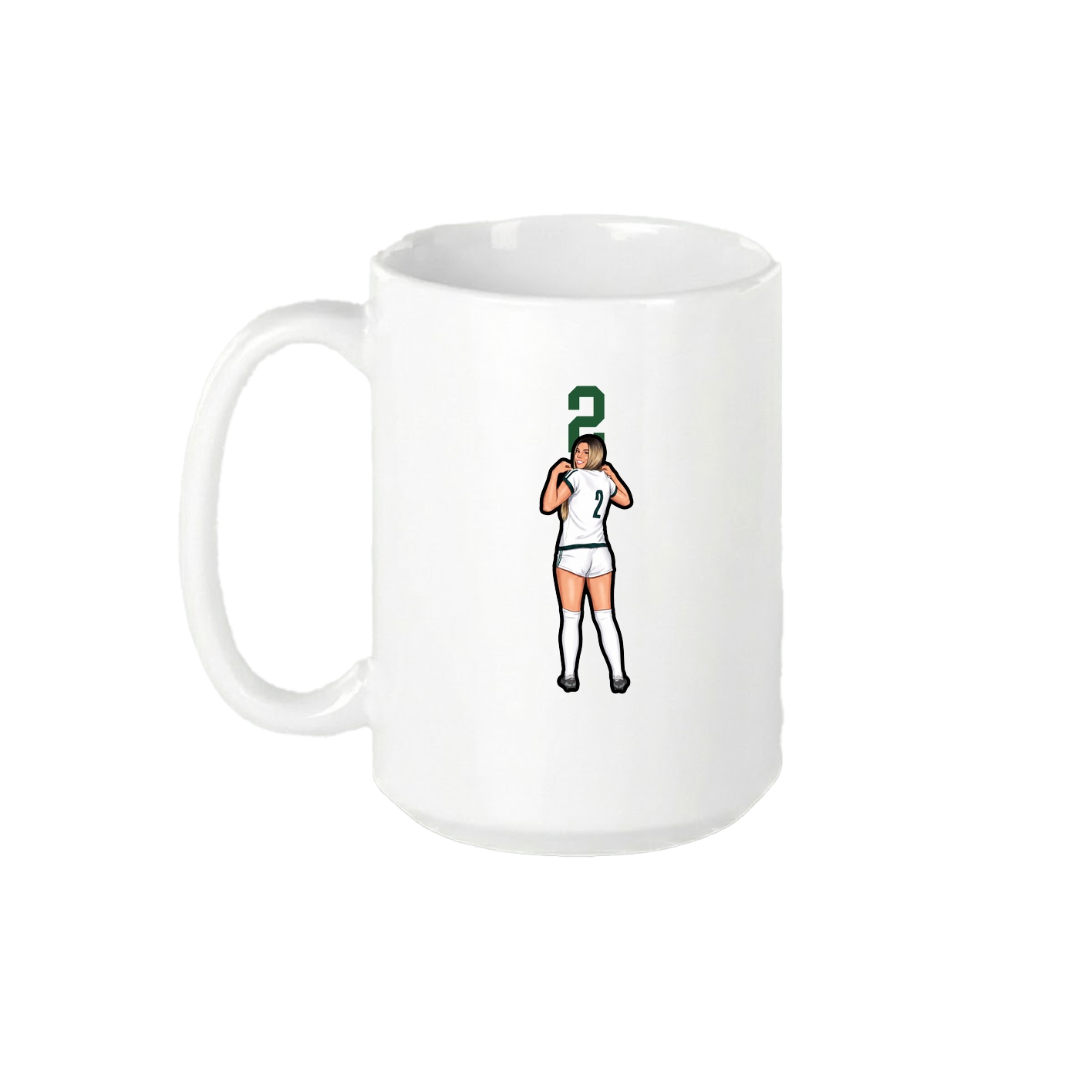 15oz Coffee Mug — Number Top in White