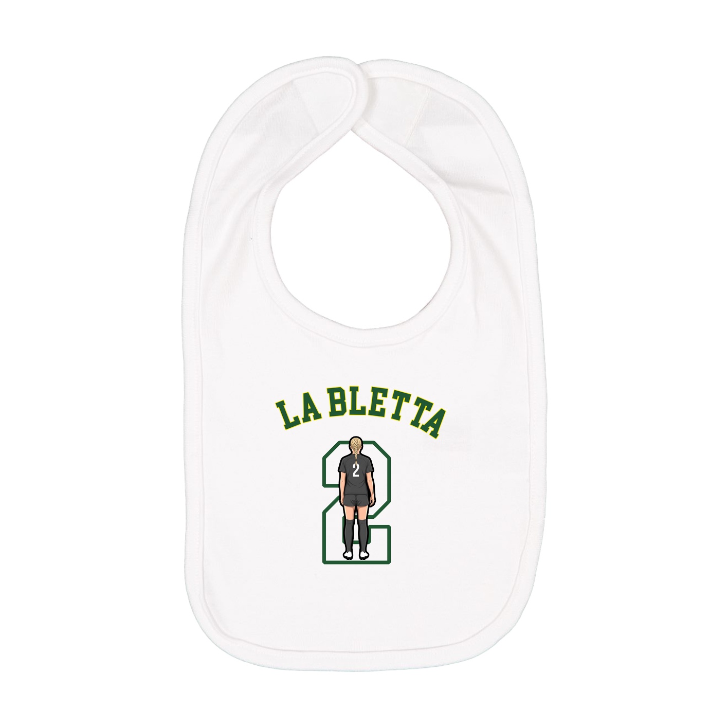 Infant Bib — Shirsey Arch in White