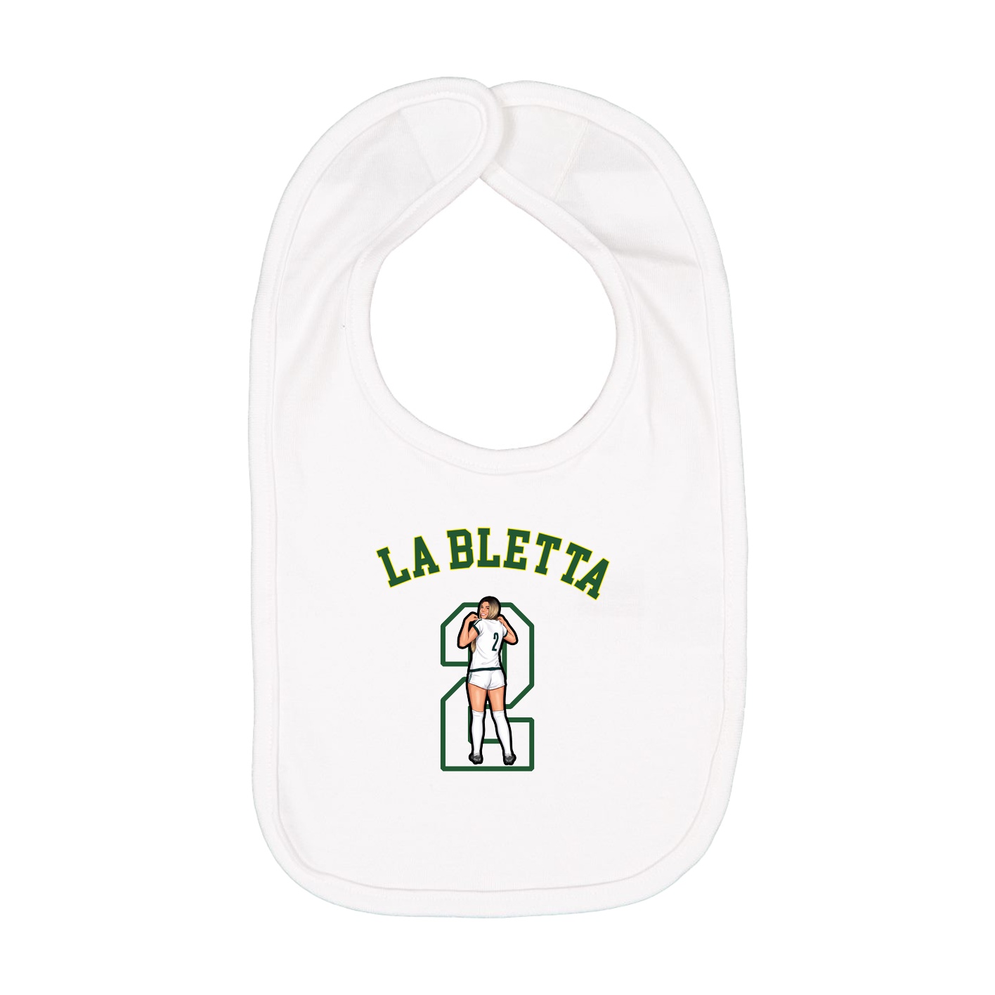 Infant Bib — Shirsey Arch in White