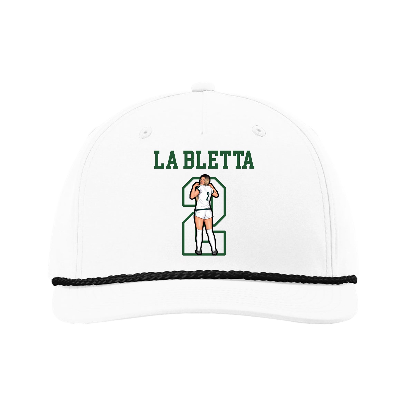 Five-Panel Classic Rope Cap — Shirsey in White