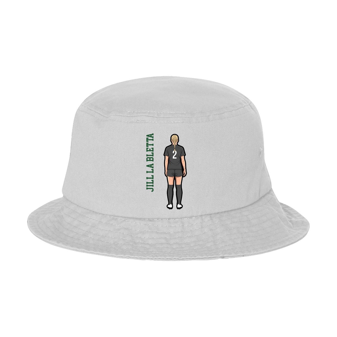 Bucket Cap — Name Vertical in White