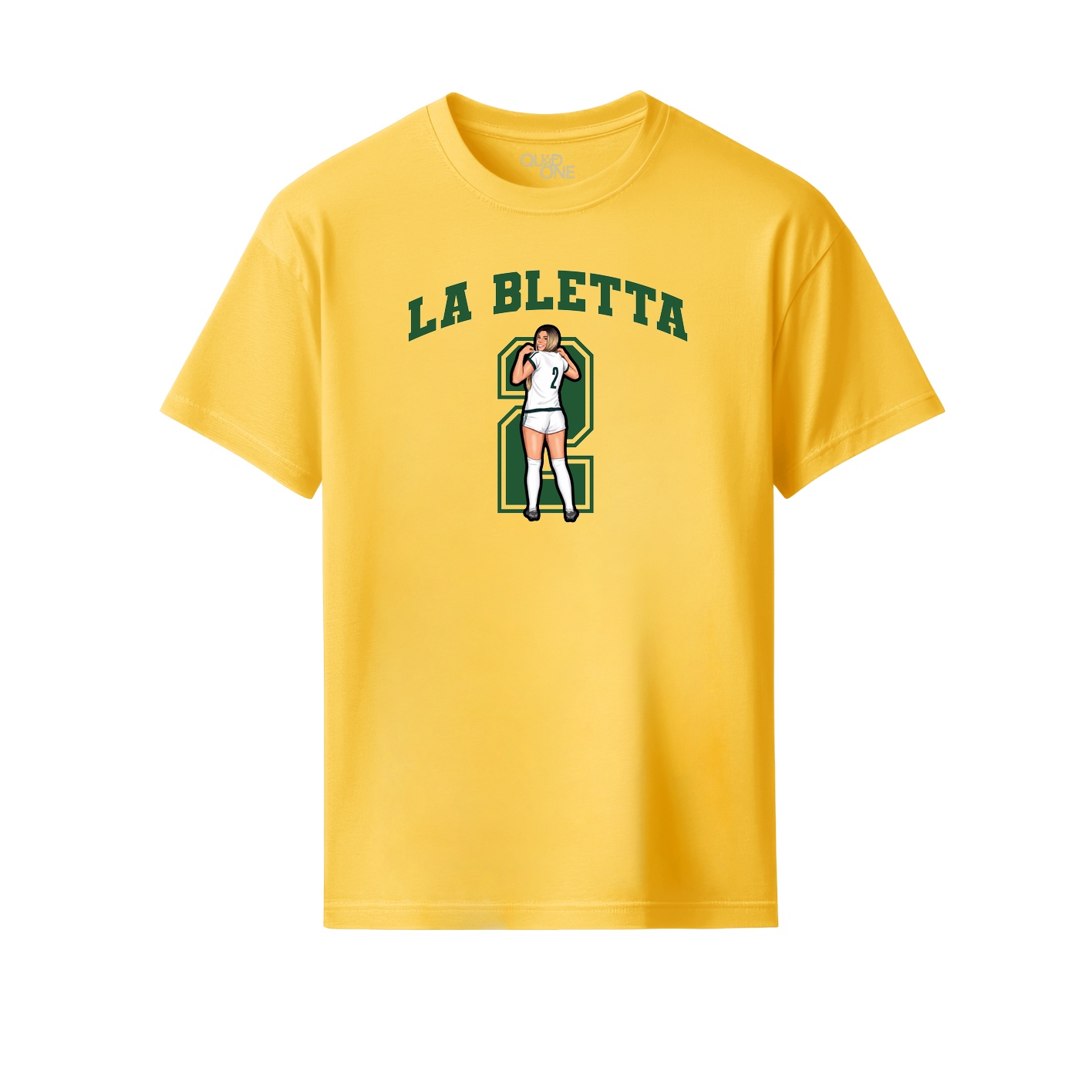 Youth Tee — Number in Yellow