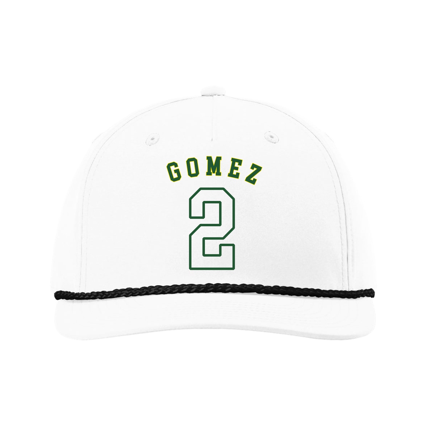 Five-Panel Classic Rope Cap — Shirsey Arch in White