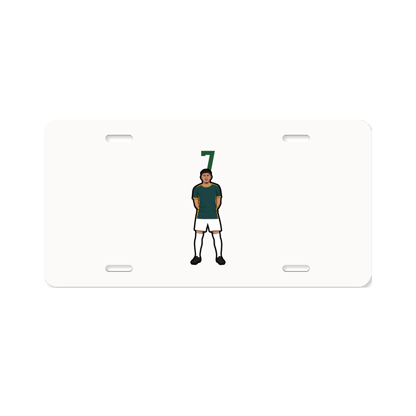 License Plate — Number Top in Classic