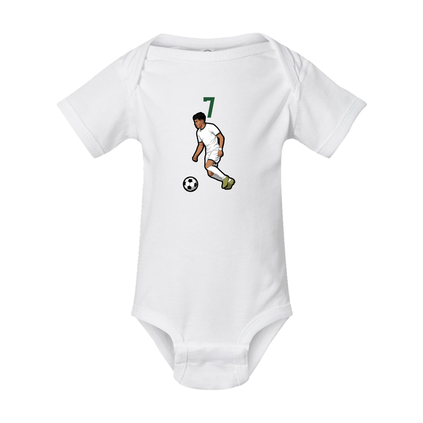 Baby Onesie — Number Top in White