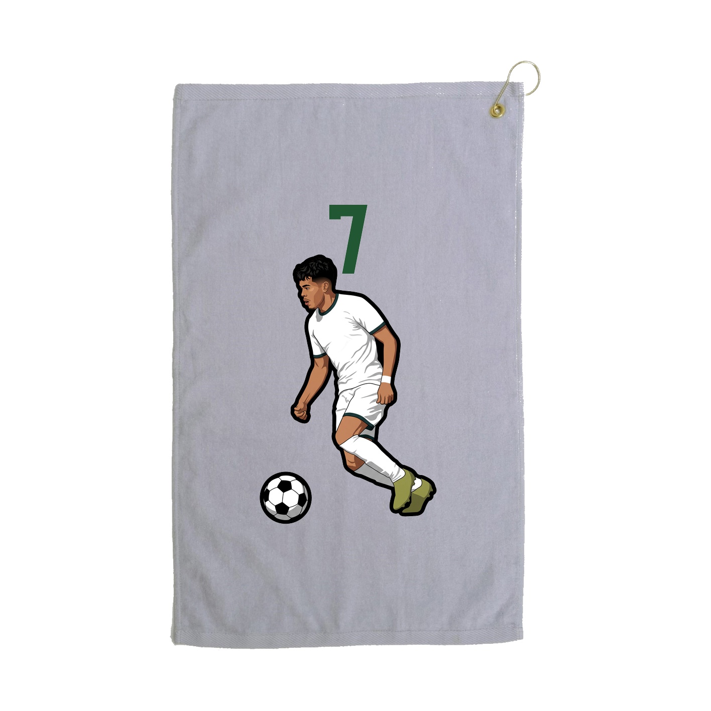 Golf Towel — Number Top in Grey
