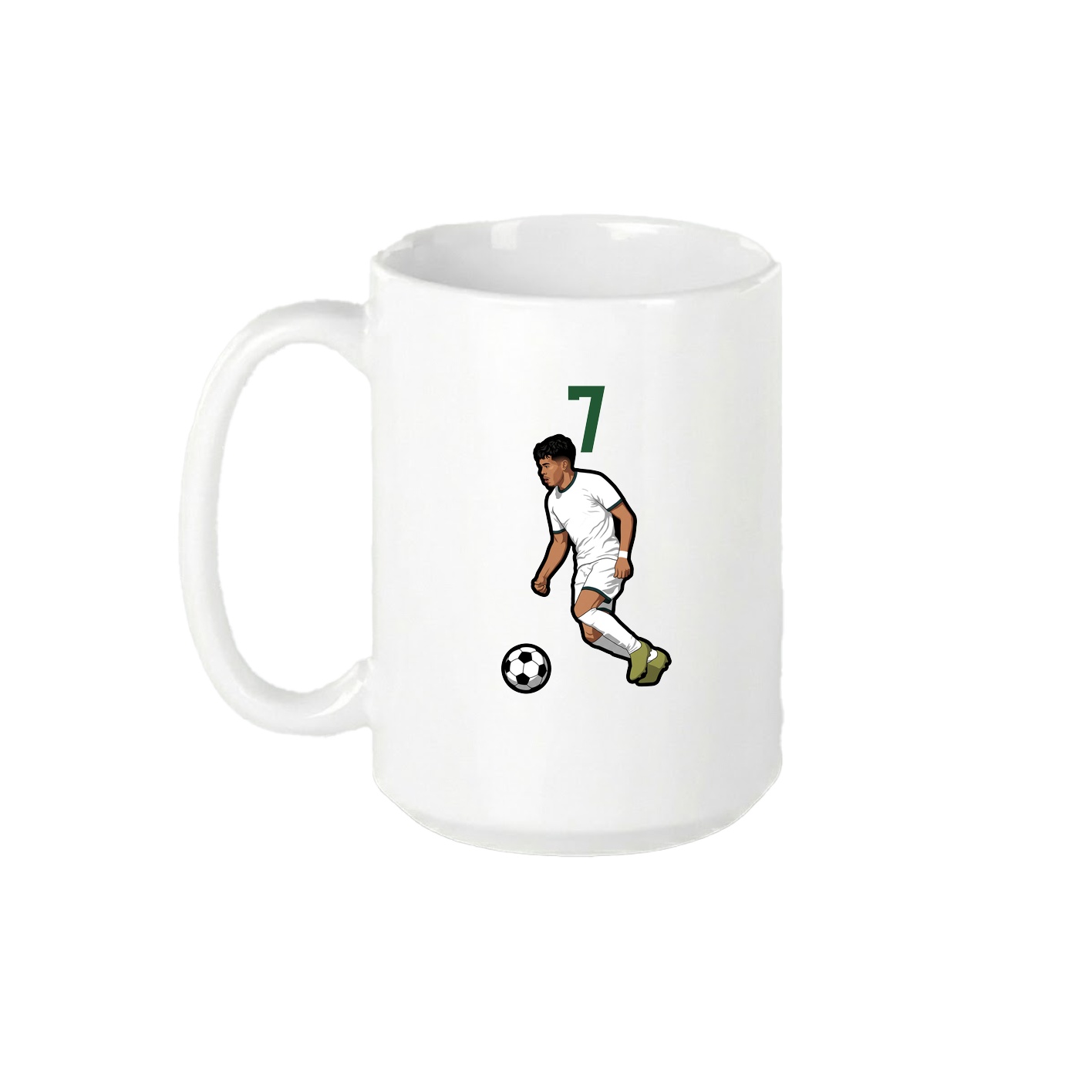 15oz Coffee Mug — Number Top in White