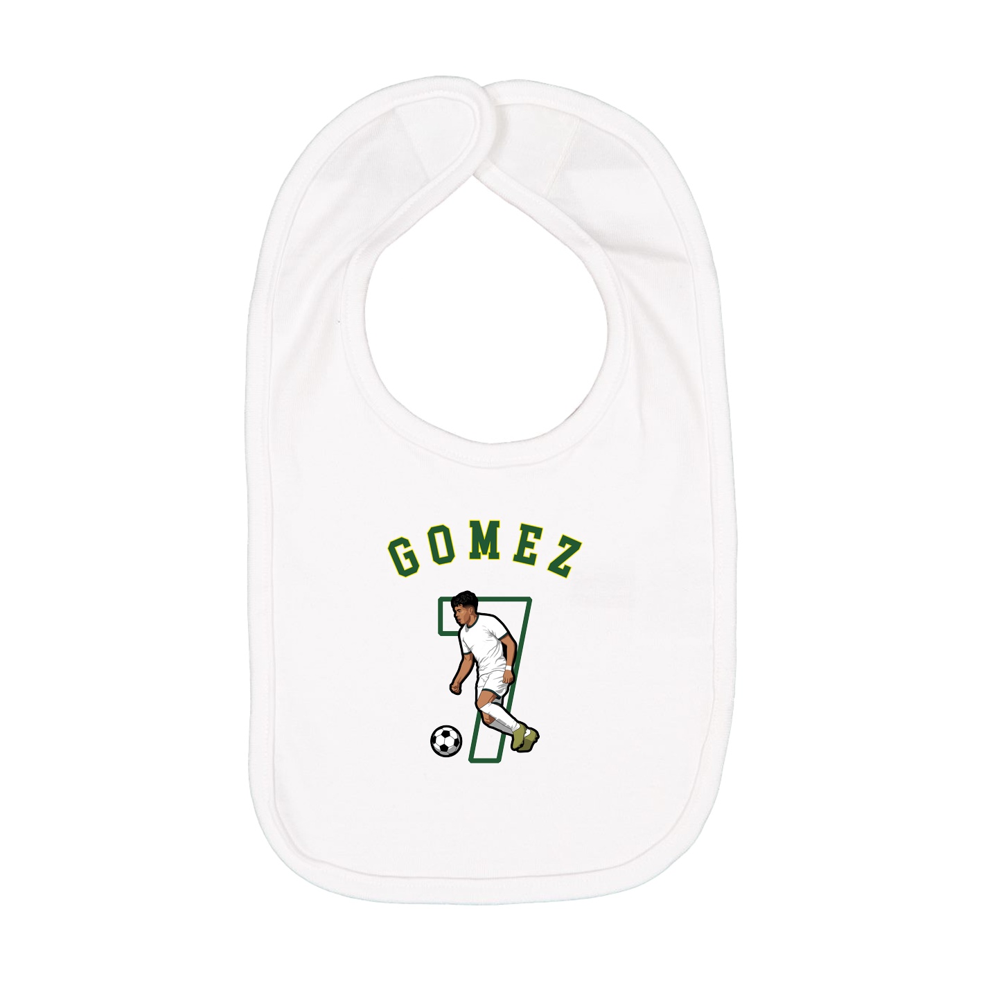 Infant Bib — Shirsey Arch in White