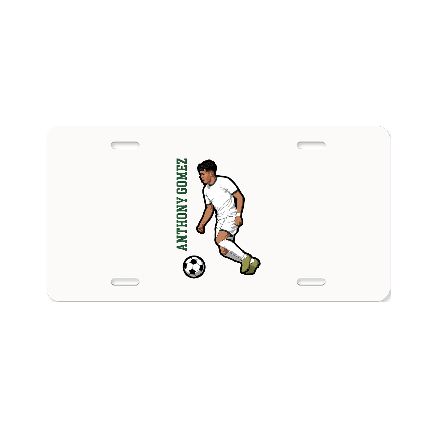 License Plate — Name Vertical in Classic
