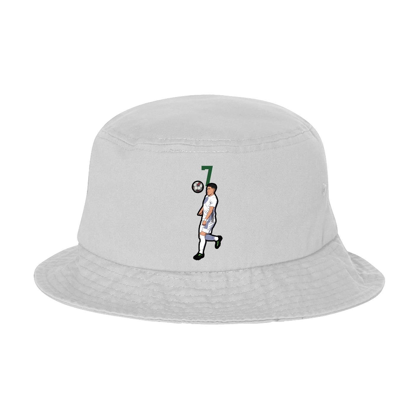 Bucket Cap — Number Top in White