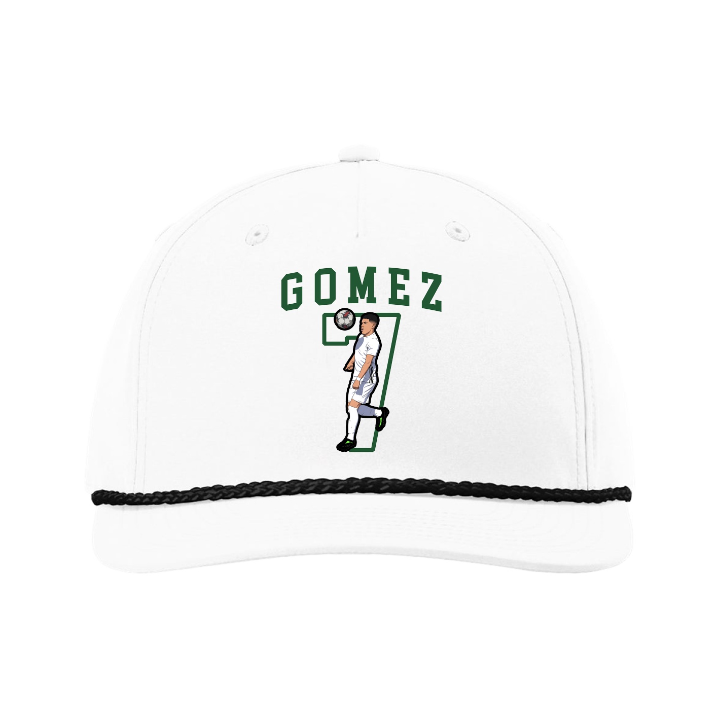Five-Panel Classic Rope Cap — Shirsey in White