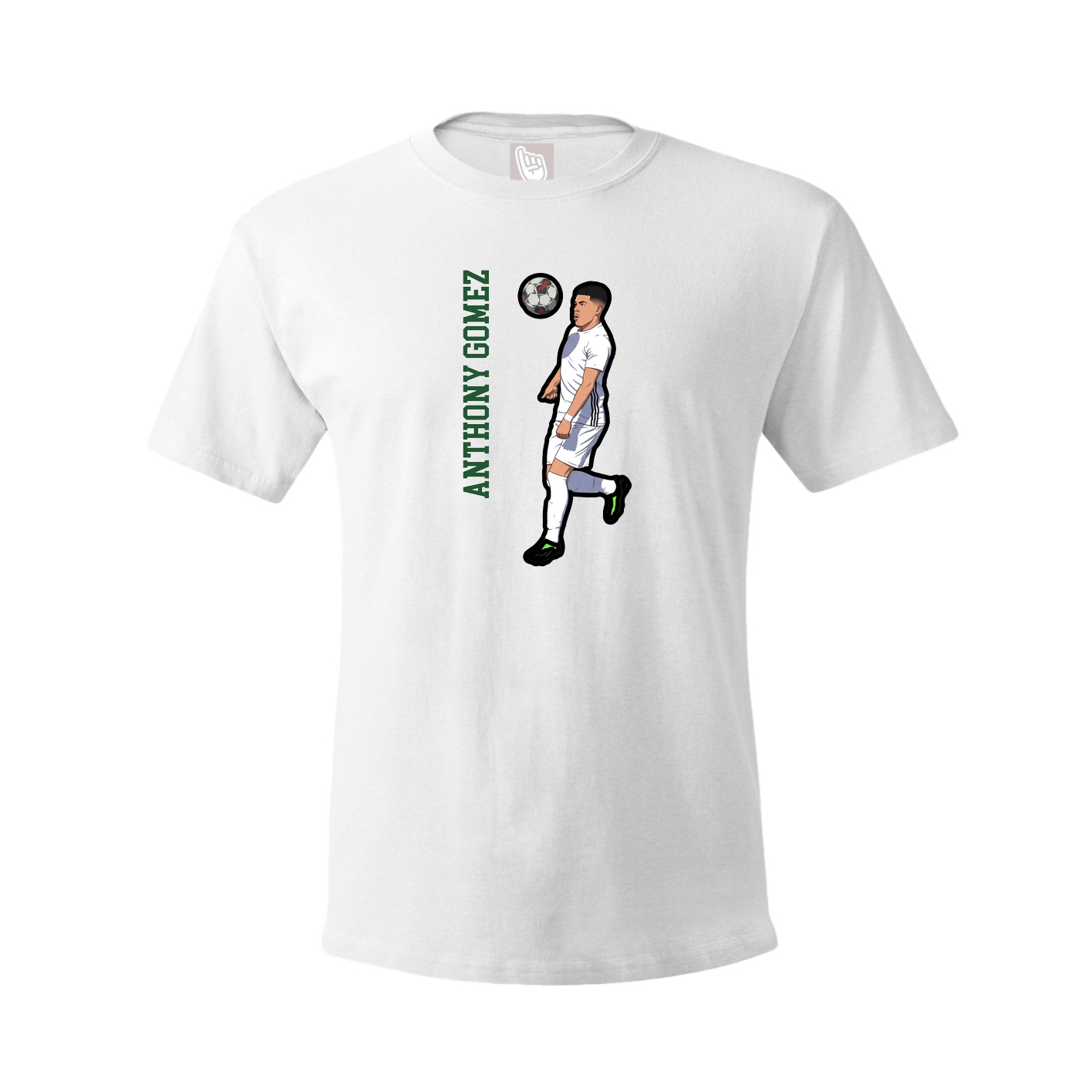 Tee — Name Vertical in White