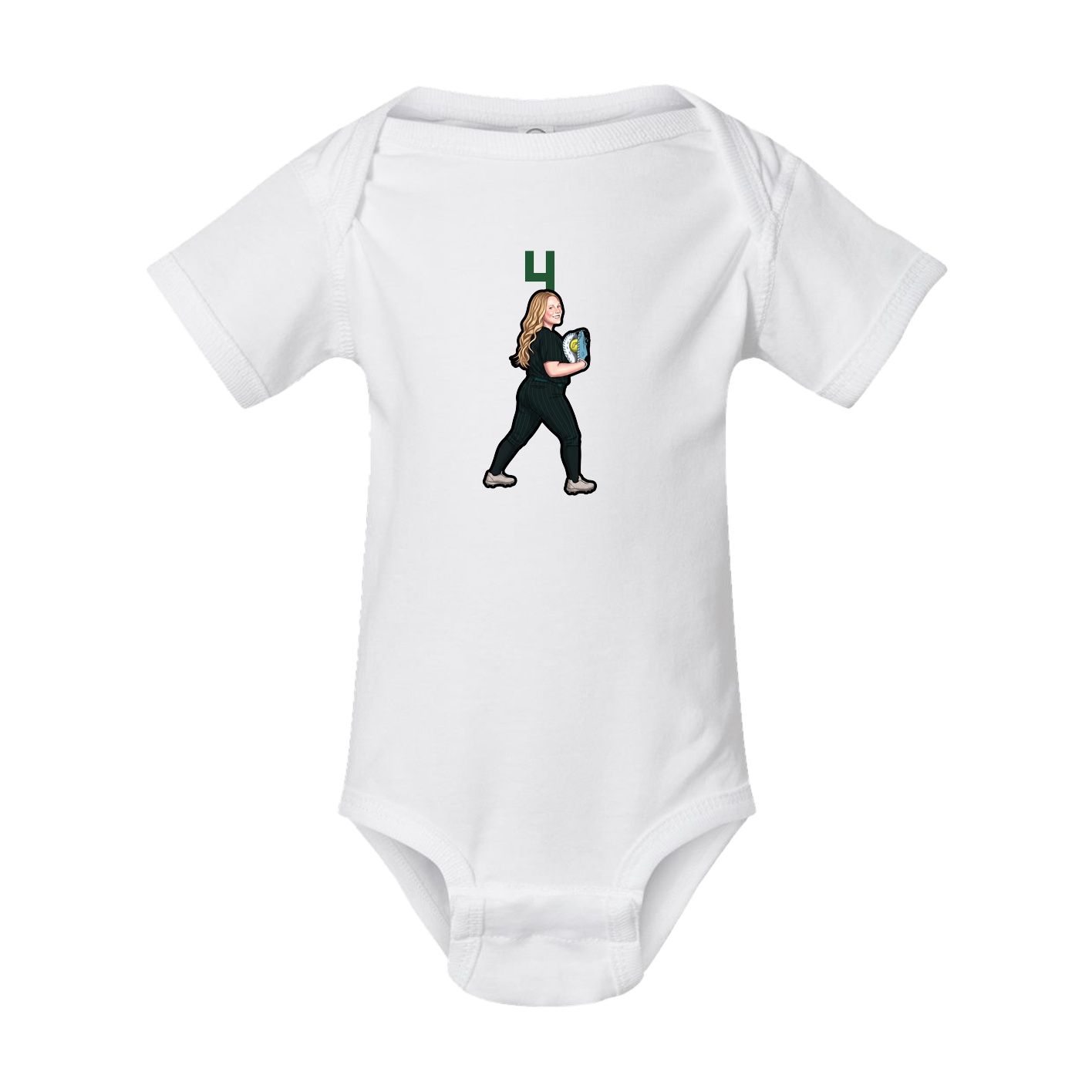 Baby Onesie — Number Top in White