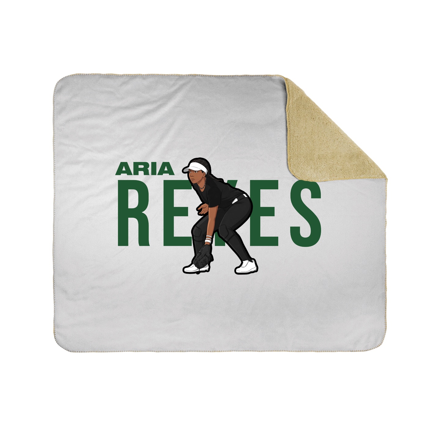 Throw Blanket — Player Name in White