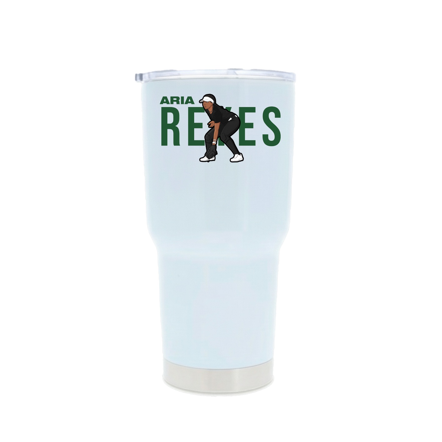 30oz Stainless Steel Tumbler — Player Name in White