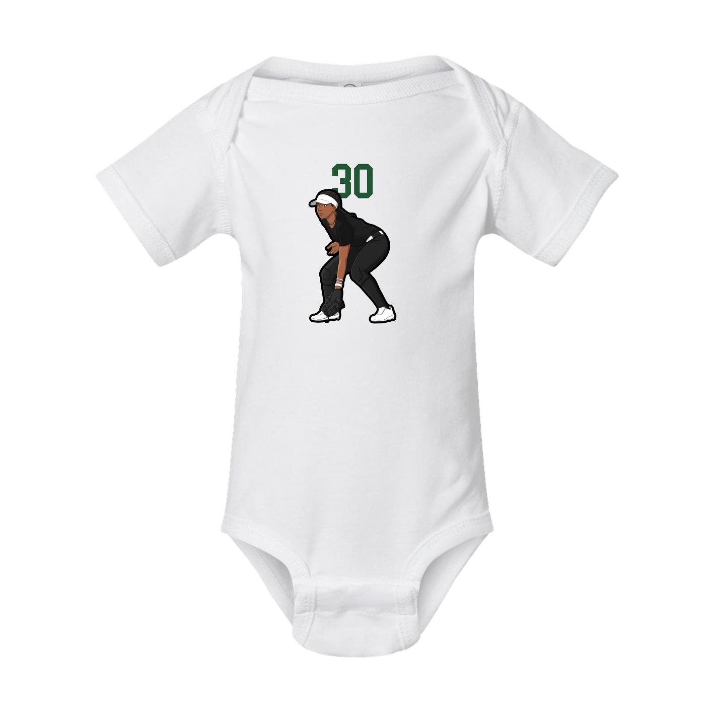 Baby Onesie — Number Top in White