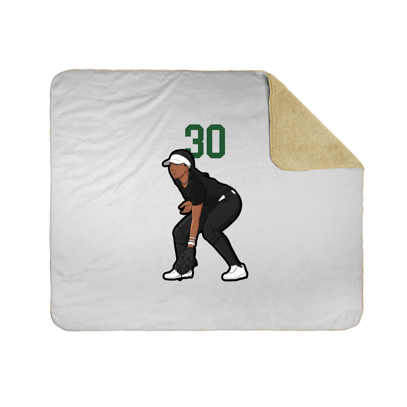 Throw Blanket — Number Top in White