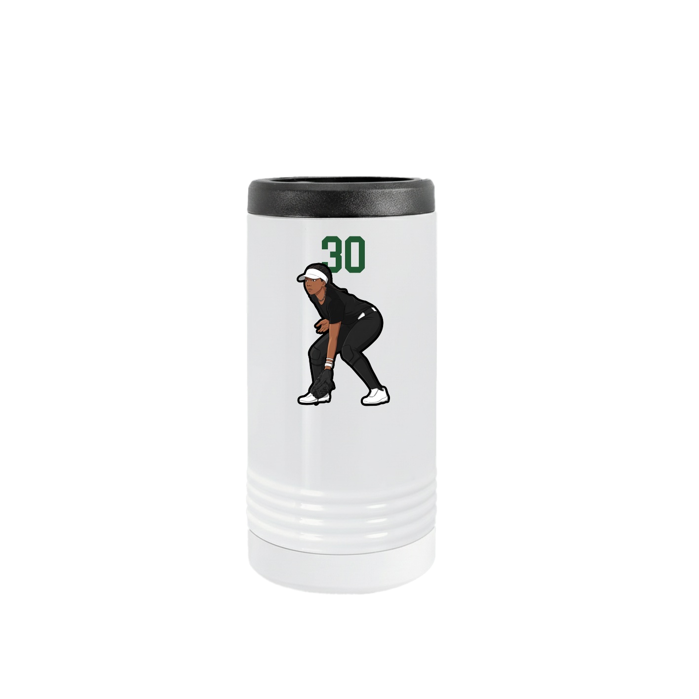 Slim Beverage Holder — Number Top in White