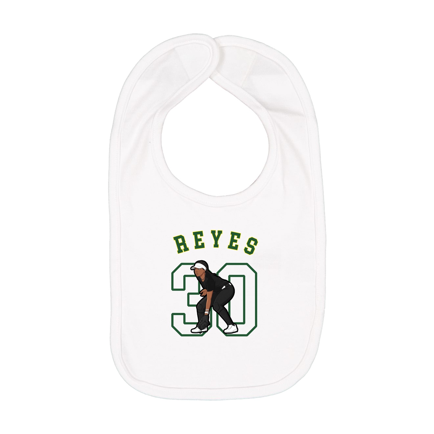 Infant Bib — Shirsey Arch in White