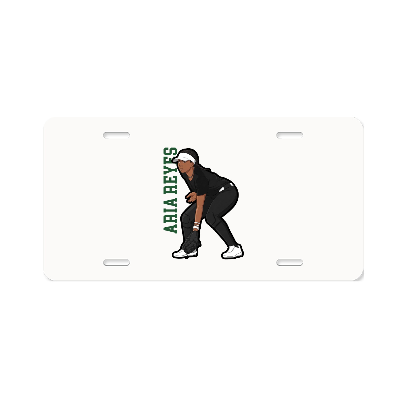 License Plate — Name Vertical in Classic