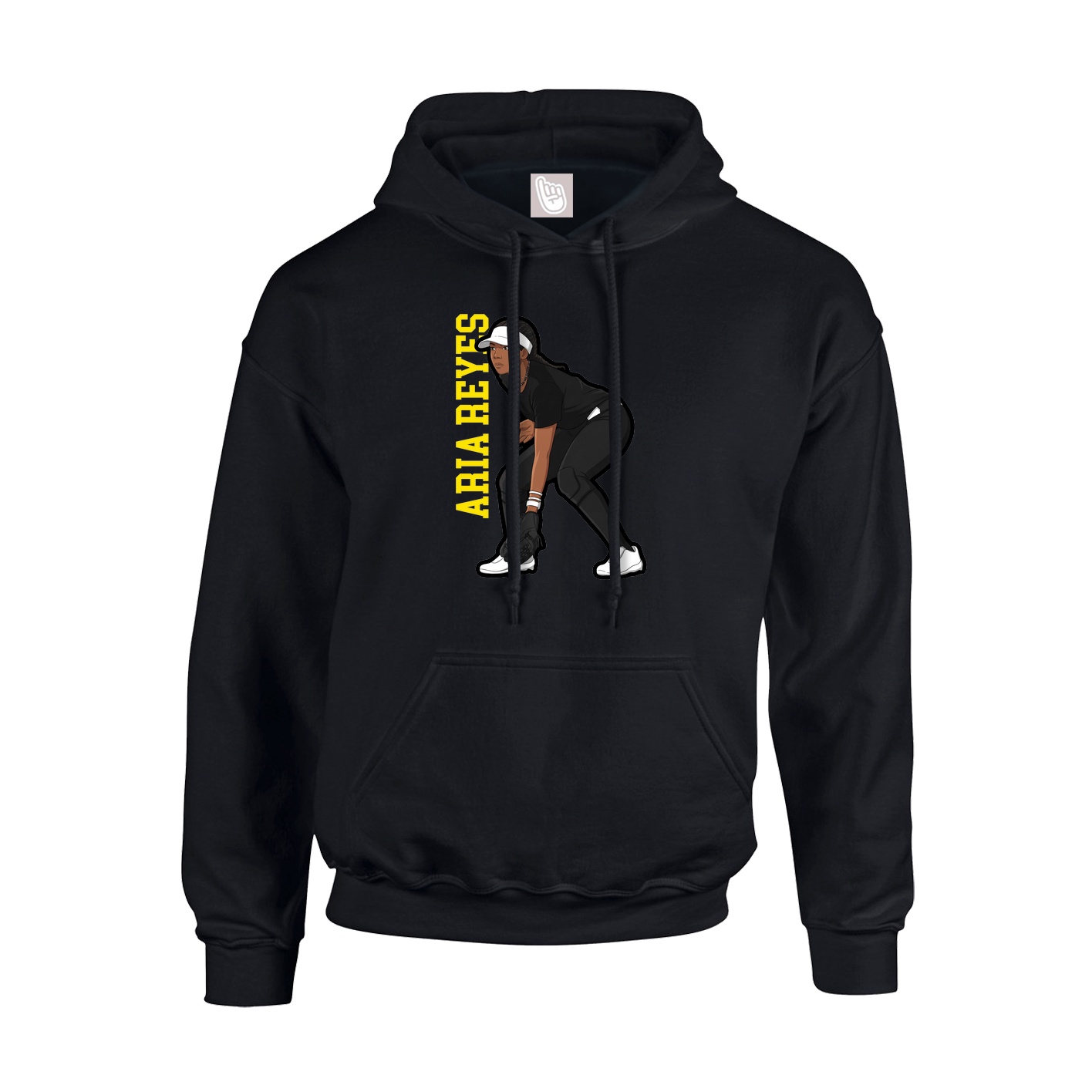 Youth Hoodie — Name Vertical in Black