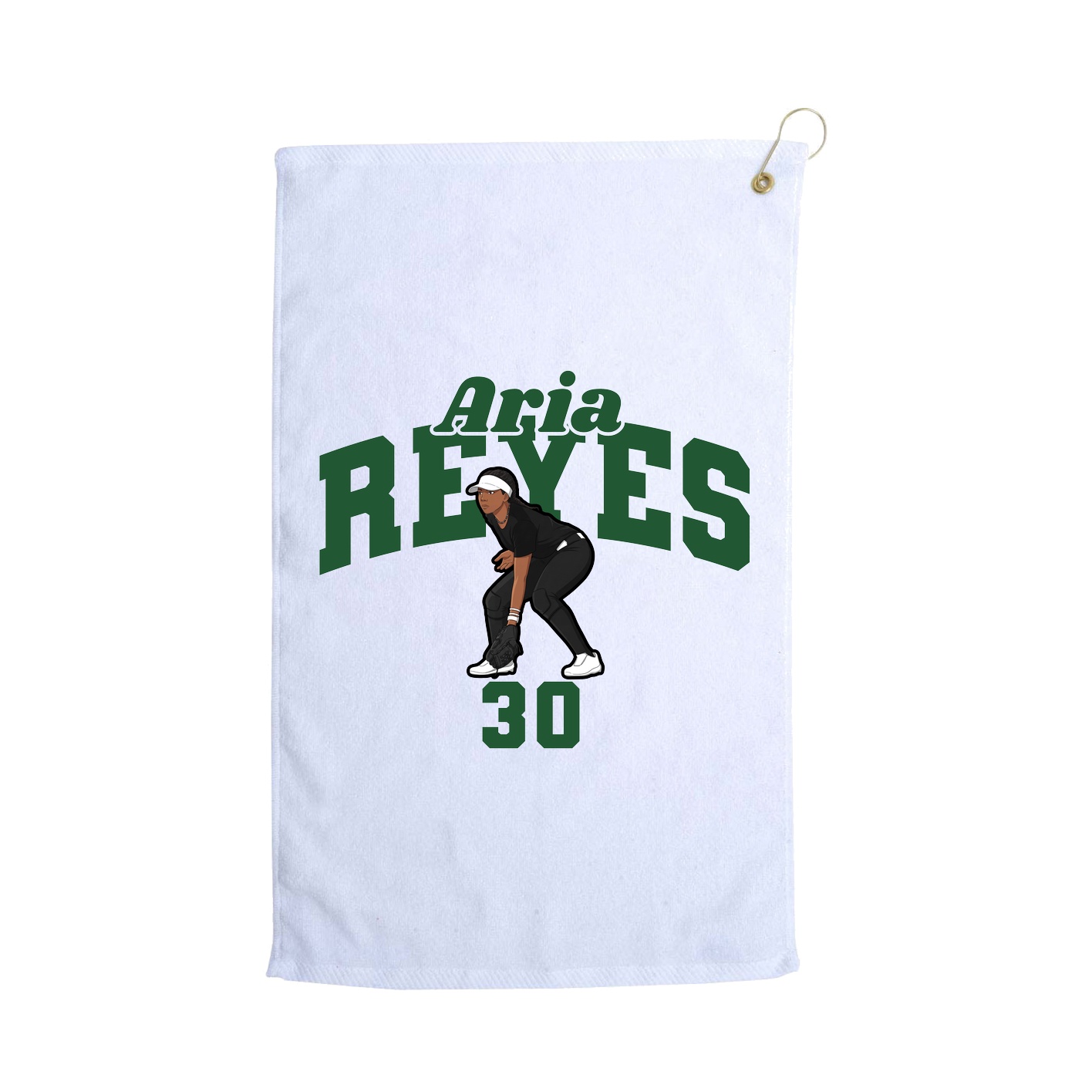 Golf Towel — Signature Arch in White