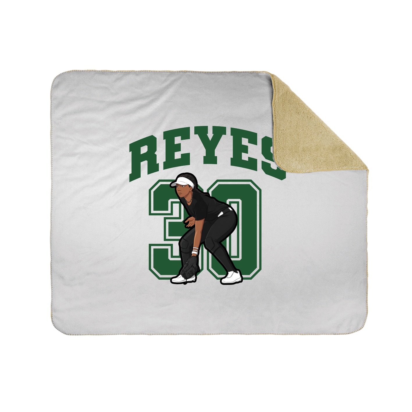 Throw Blanket — Number in White