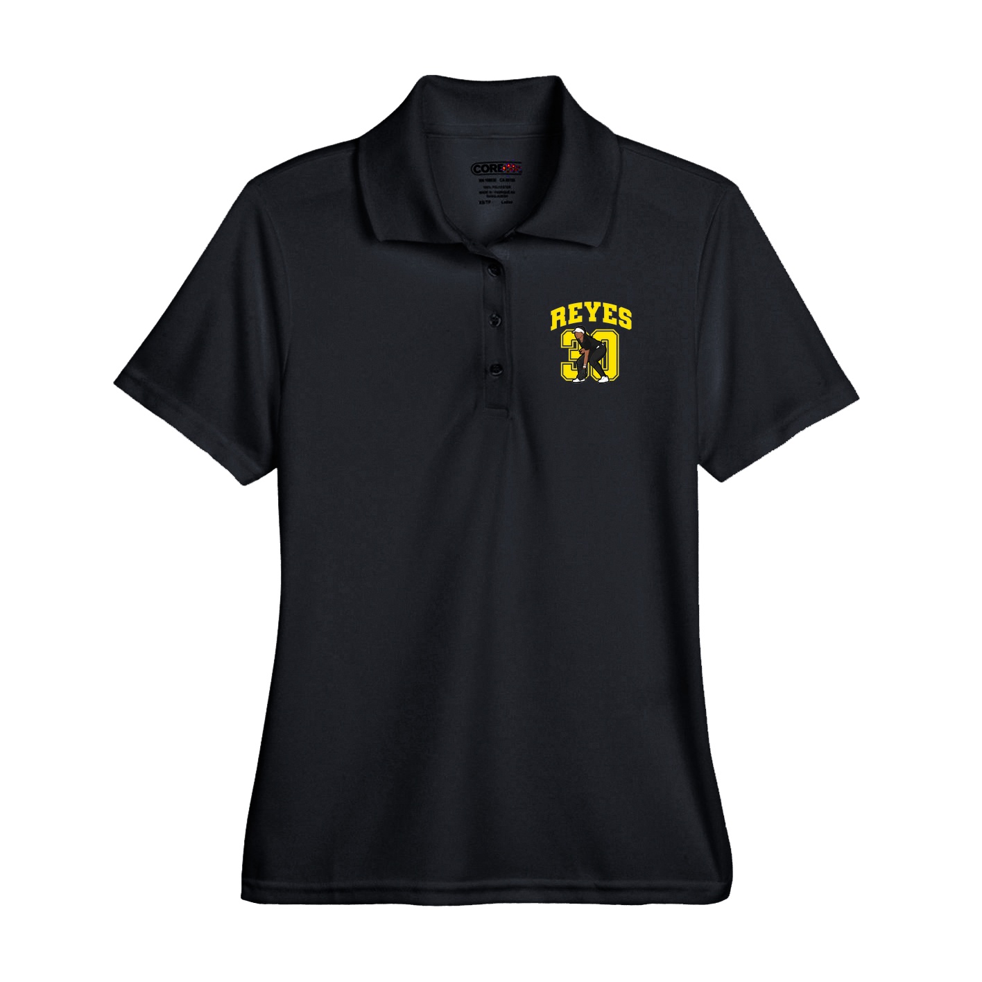Performance Polo — Number in Black