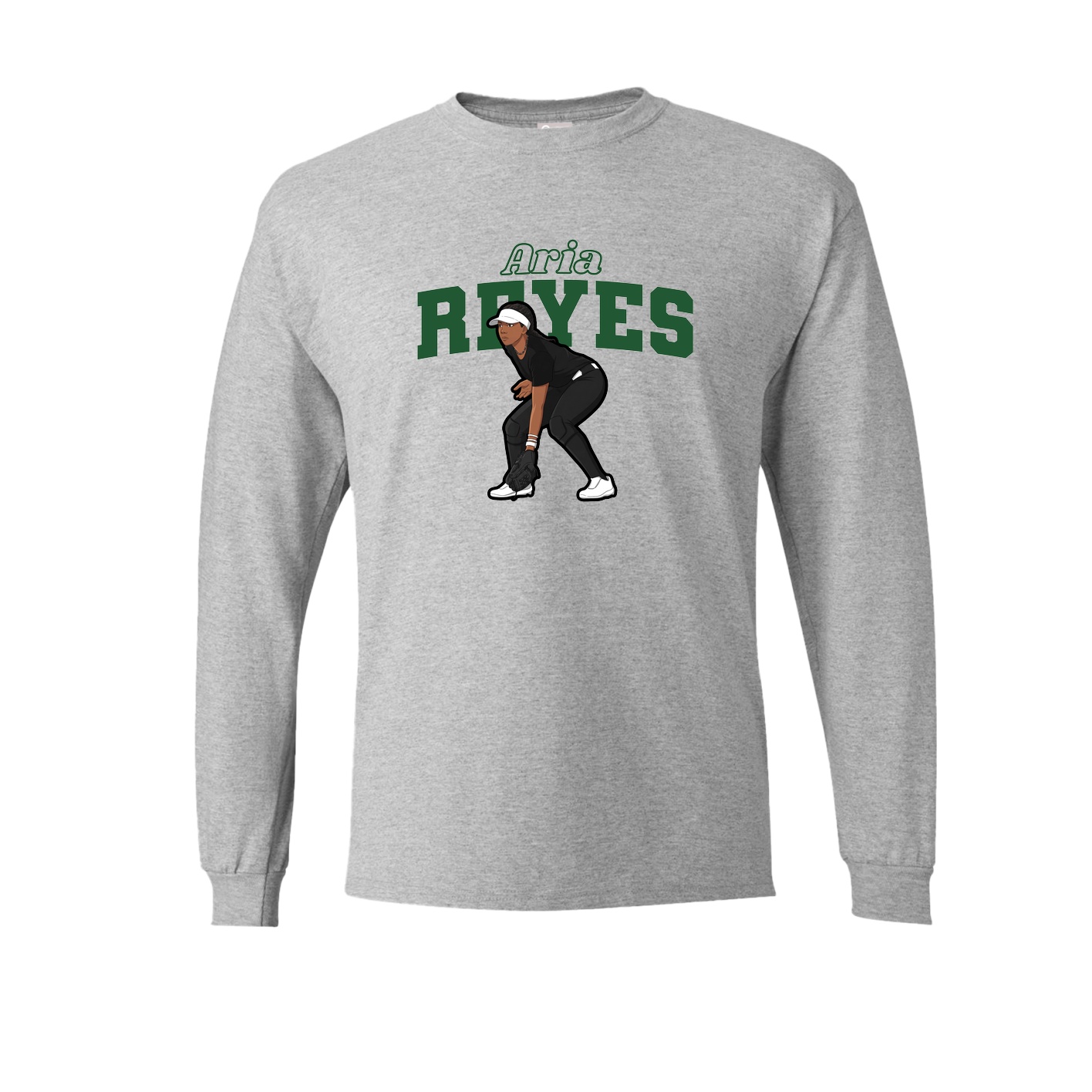 Long Sleeve Tee — Name Arch in Grey