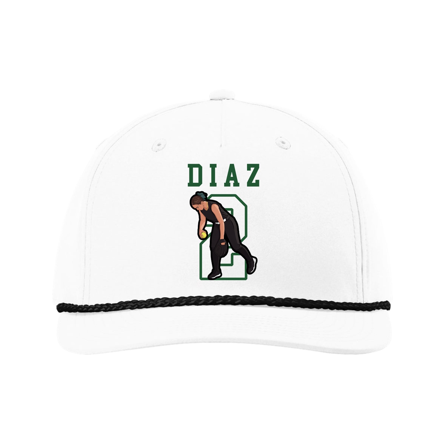 Five-Panel Classic Rope Cap — Shirsey in White