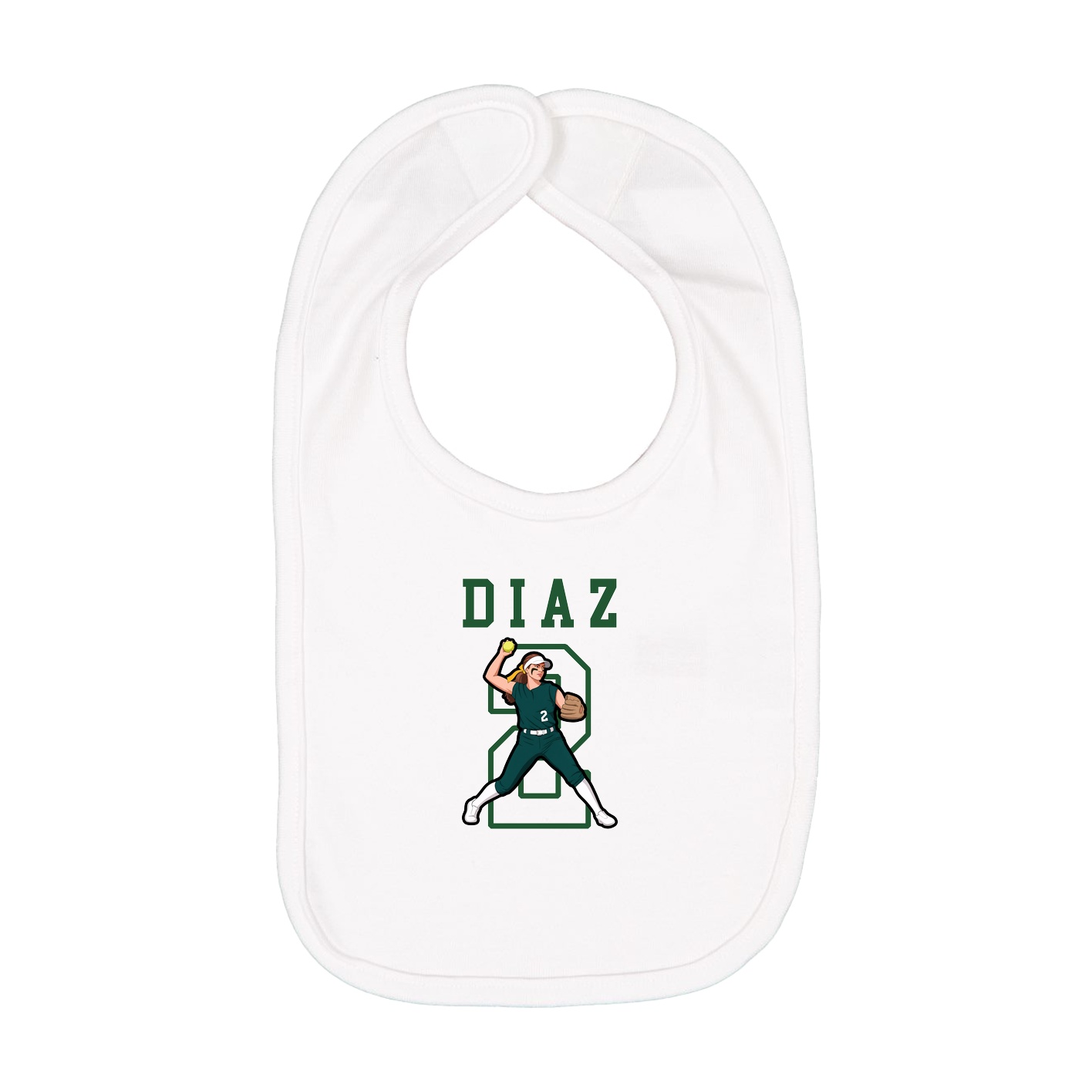 Infant Bib — Shirsey in White
