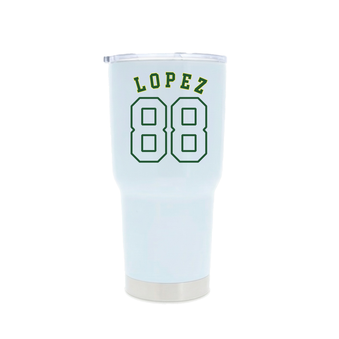 30oz Stainless Steel Tumbler — Shirsey Arch in White