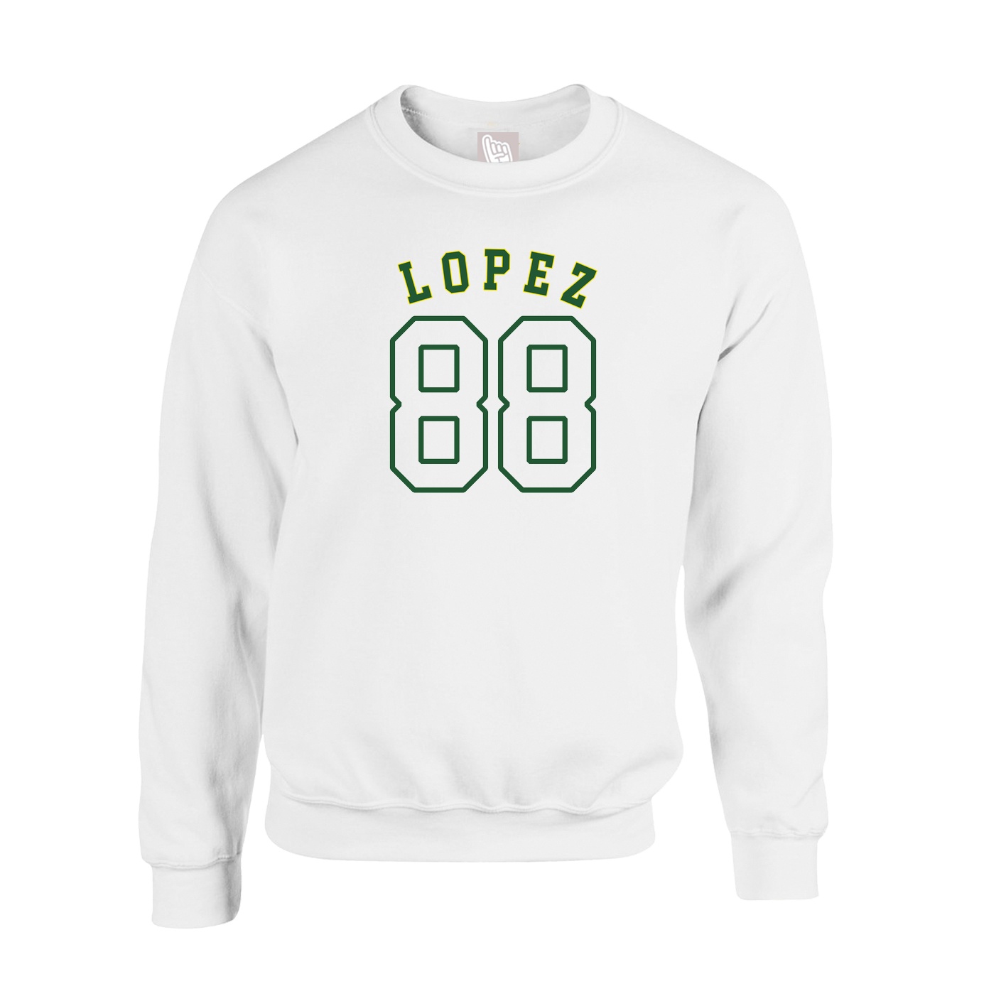 Fleece Crew — Shirsey Arch in White
