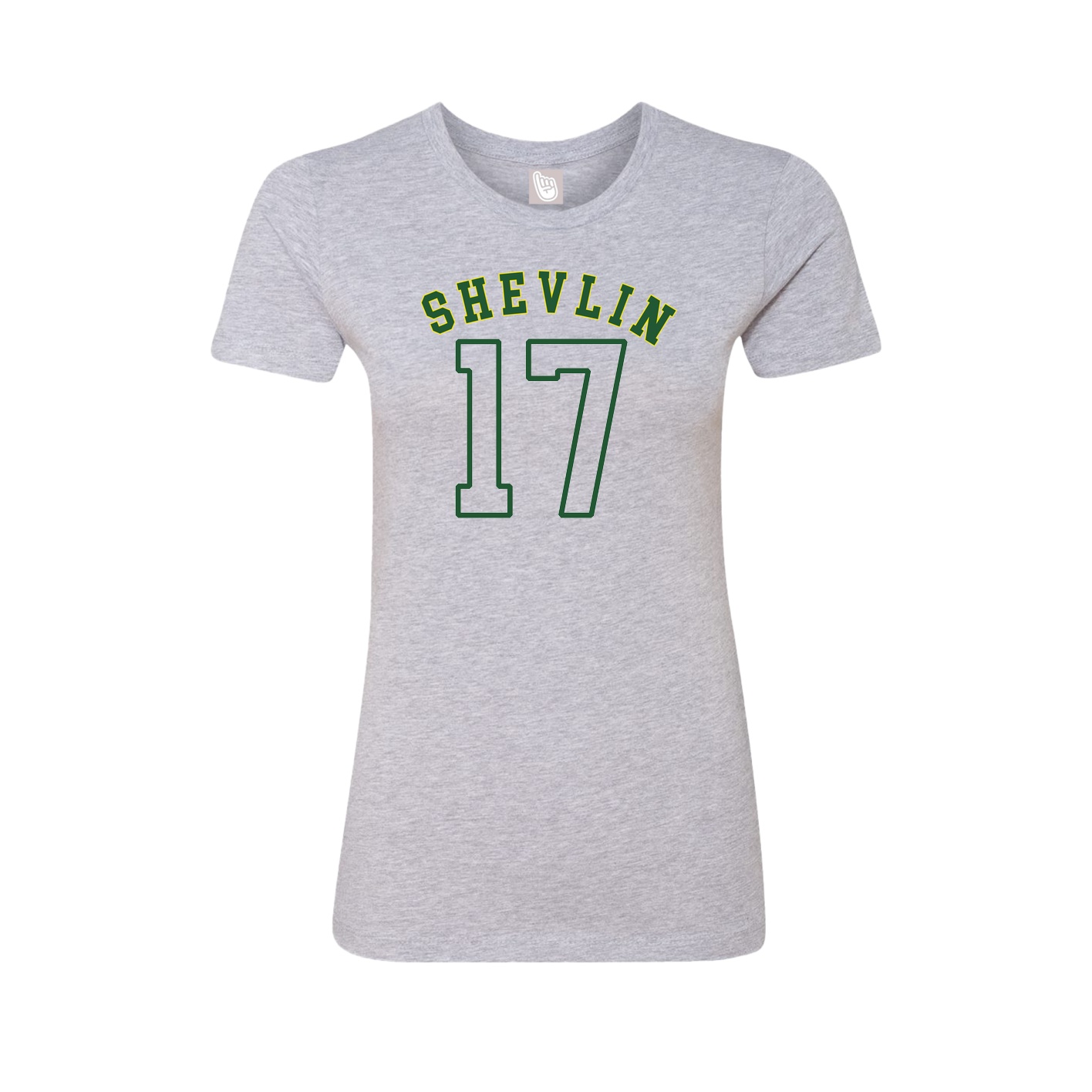 Fitted Women's Tee — Shirsey Arch in Grey