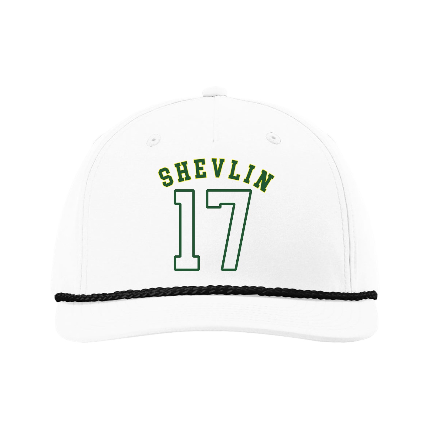 Five-Panel Classic Rope Cap — Shirsey Arch in White