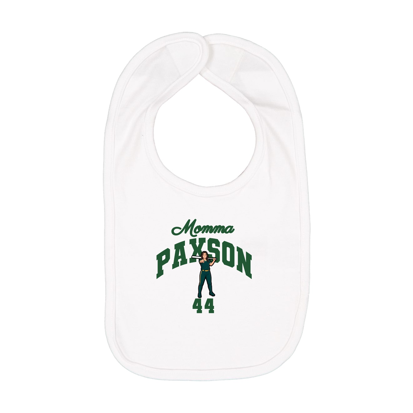 Infant Bib — Mothers Day Arch in White