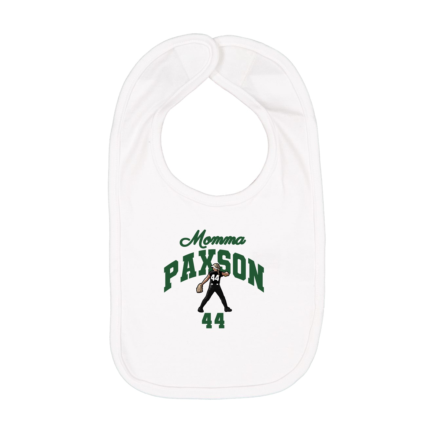 Infant Bib — Mothers Day Arch in White