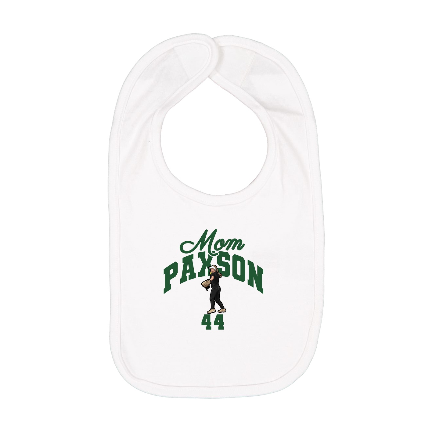 Infant Bib — Mothers Day Arch in White