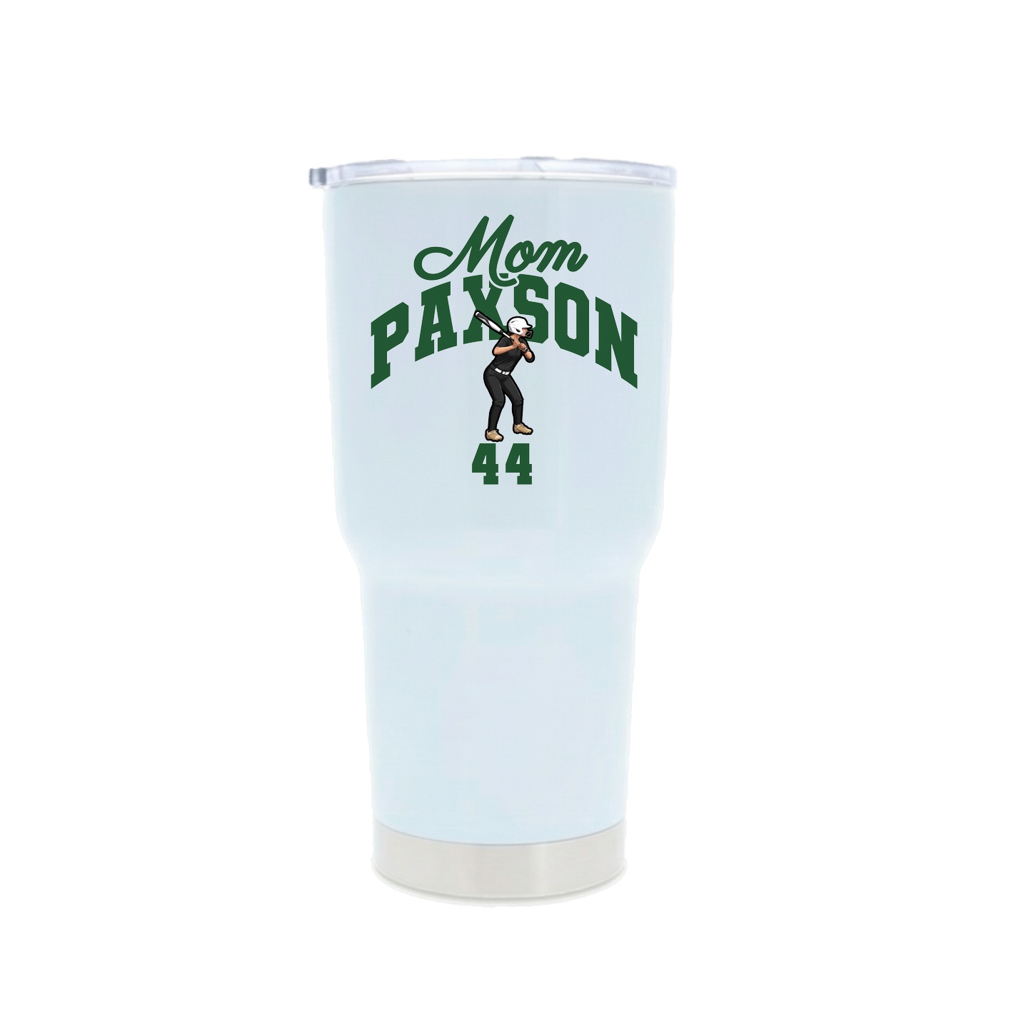 30oz Stainless Steel Tumbler — Mothers Day Arch in White