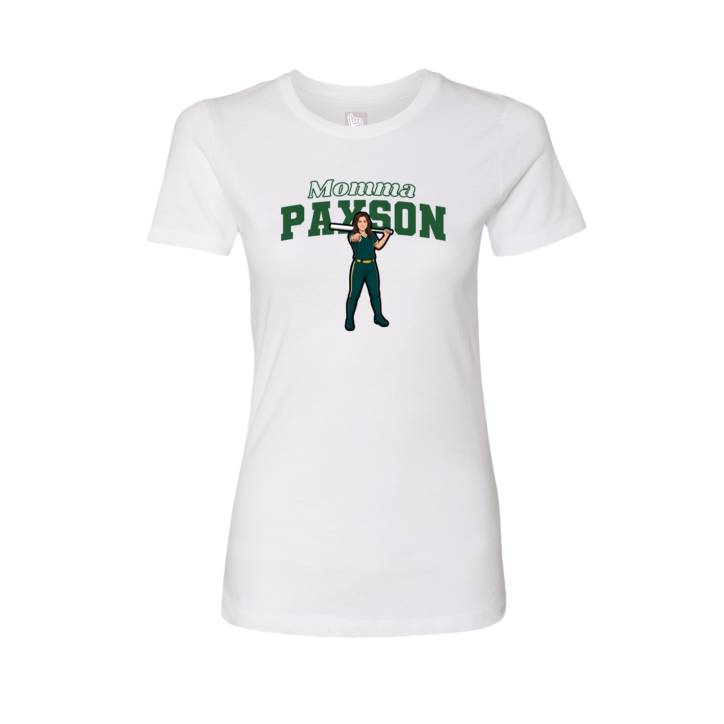 Womens Tee — Mothers Day Block in White