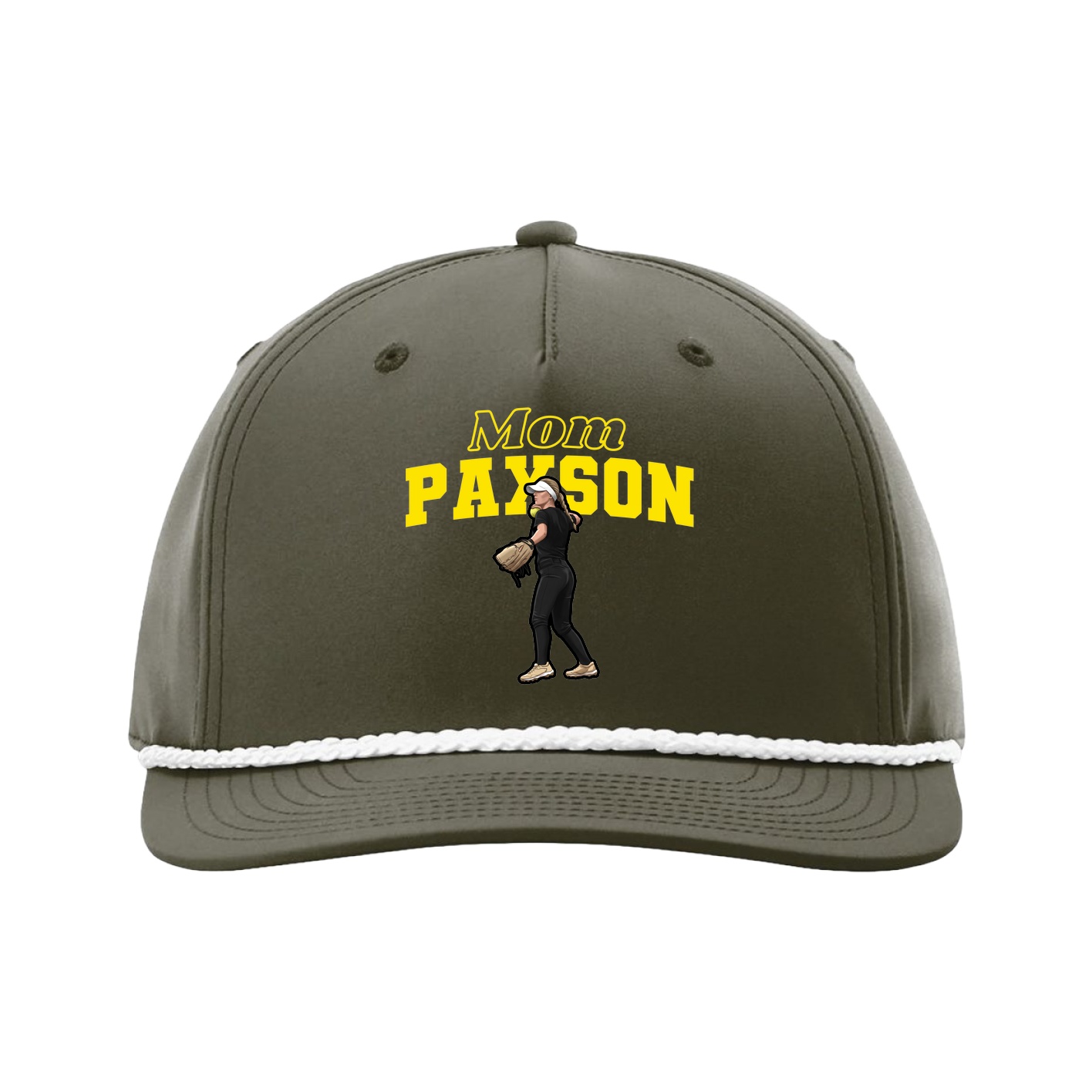 Five-Panel Classic Rope Cap — Mothers Day Block in Green