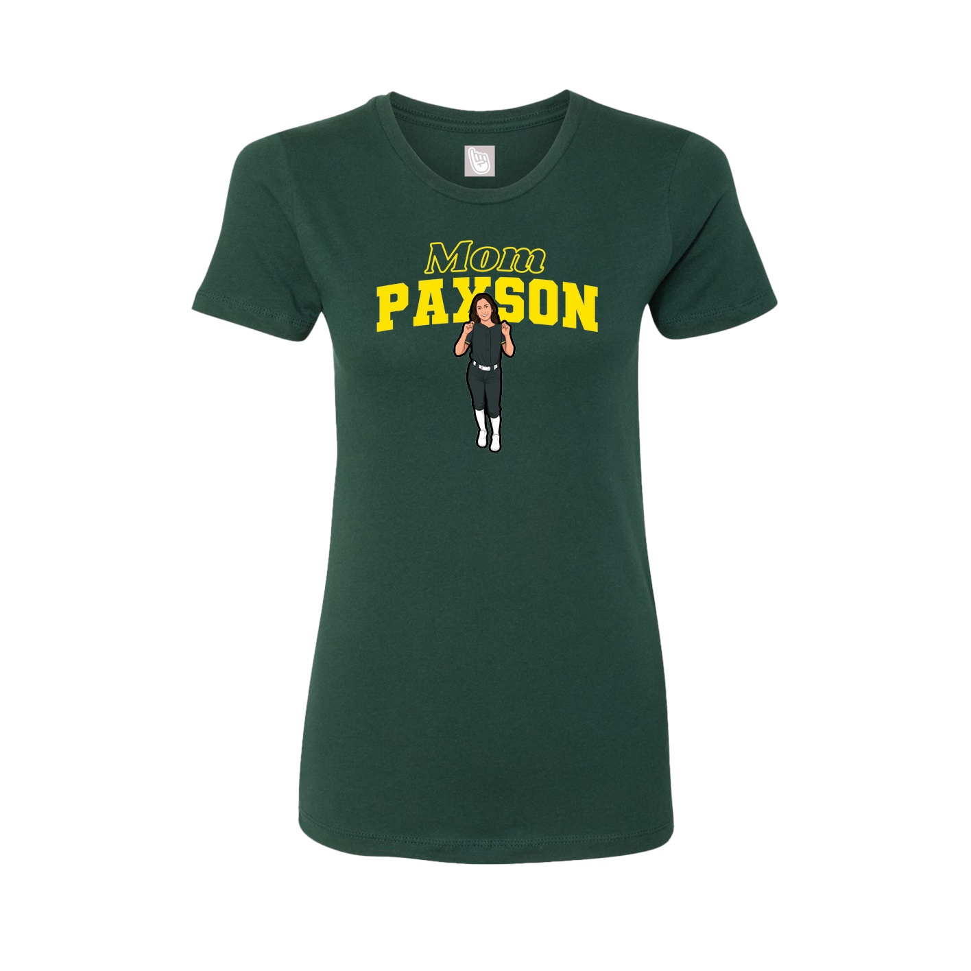 Womens Tee — Mothers Day Block in Green