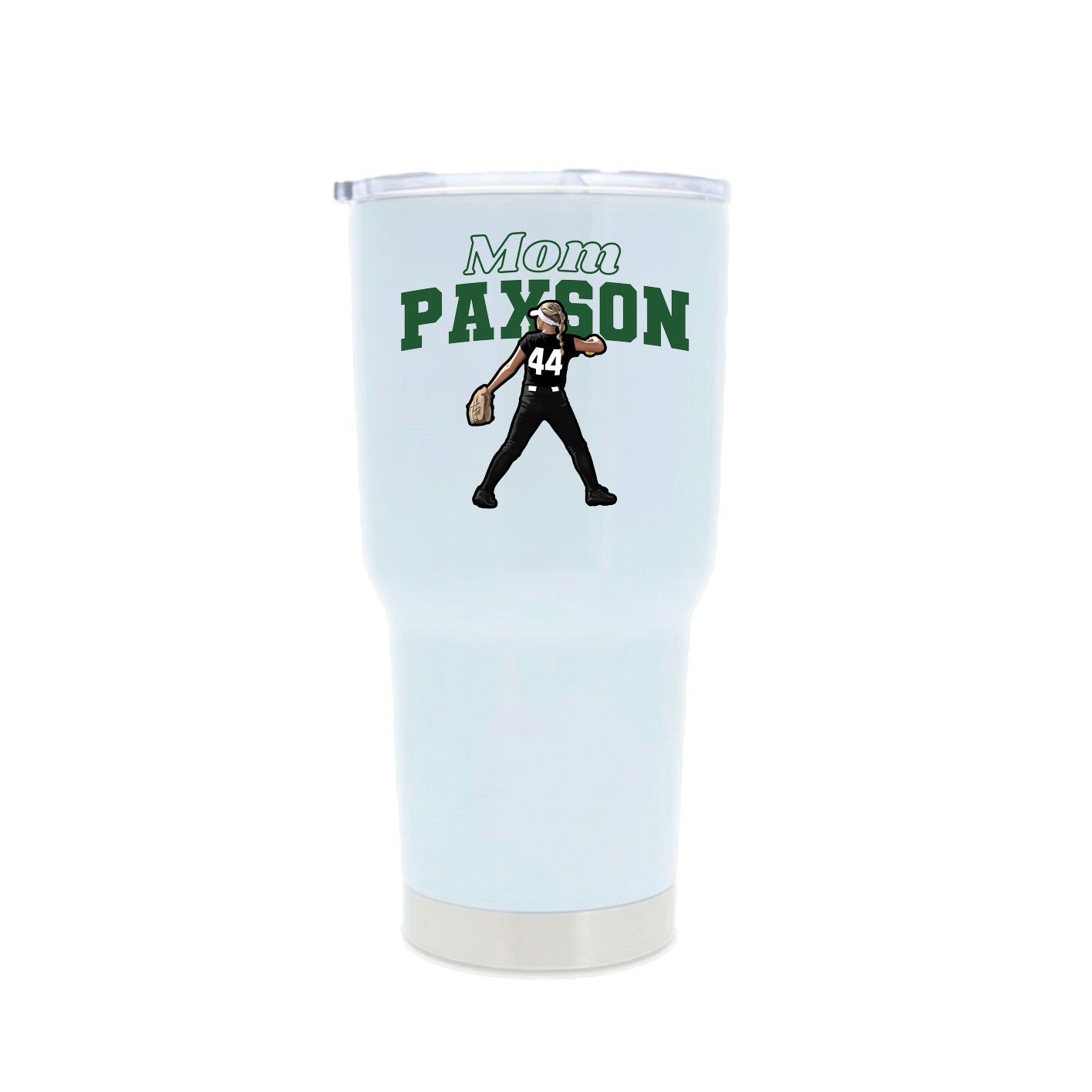 30oz Stainless Steel Tumbler — Mothers Day Block in White