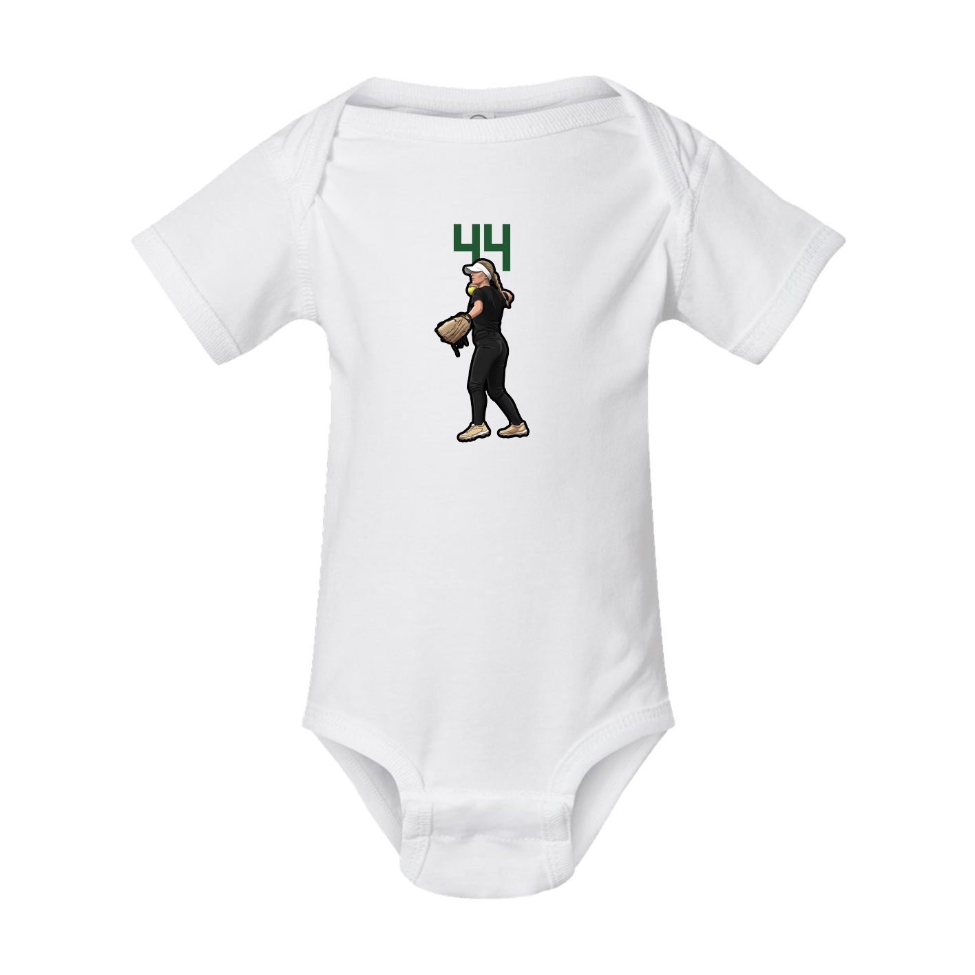 Baby Onesie — Number Top in White