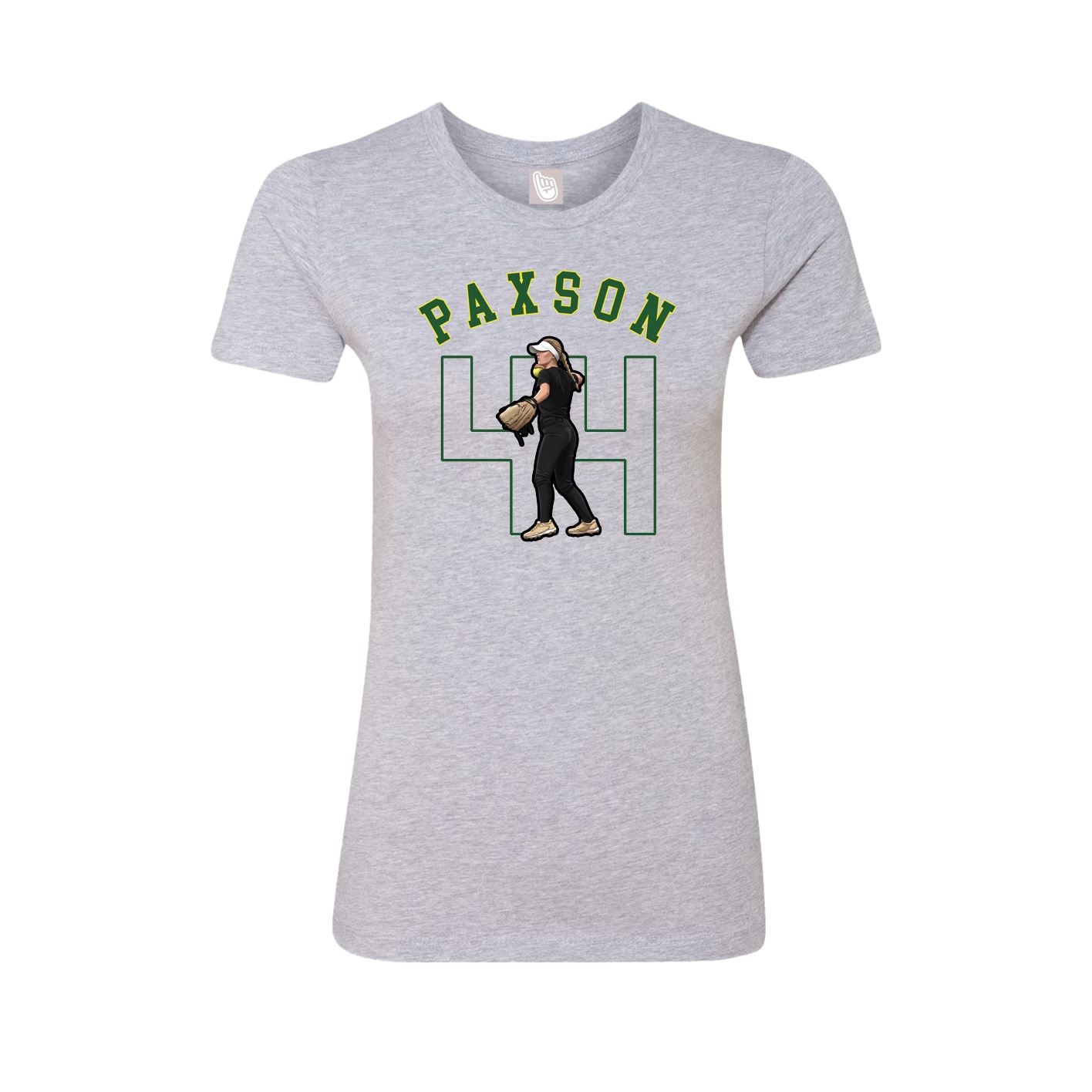 Fitted Women's Tee — Shirsey Arch in Grey