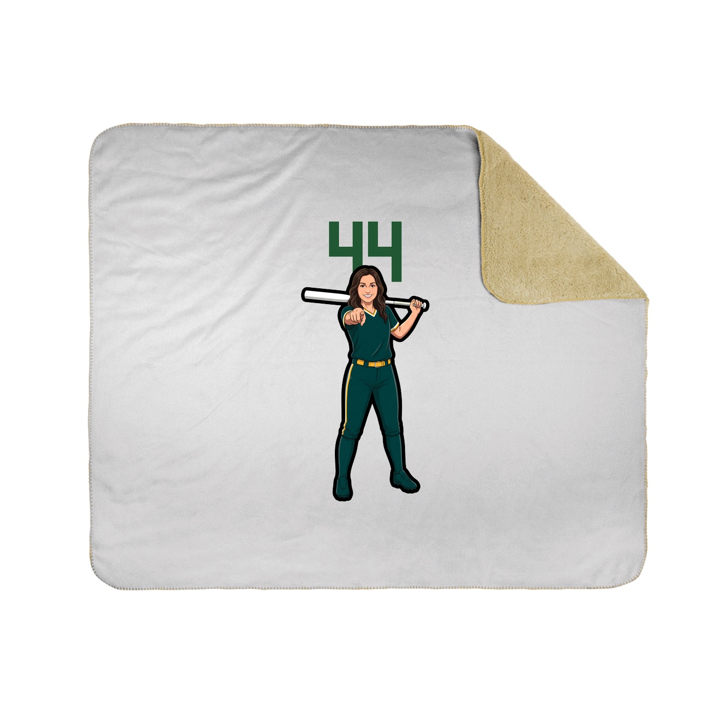 Throw Blanket — Number Top in White