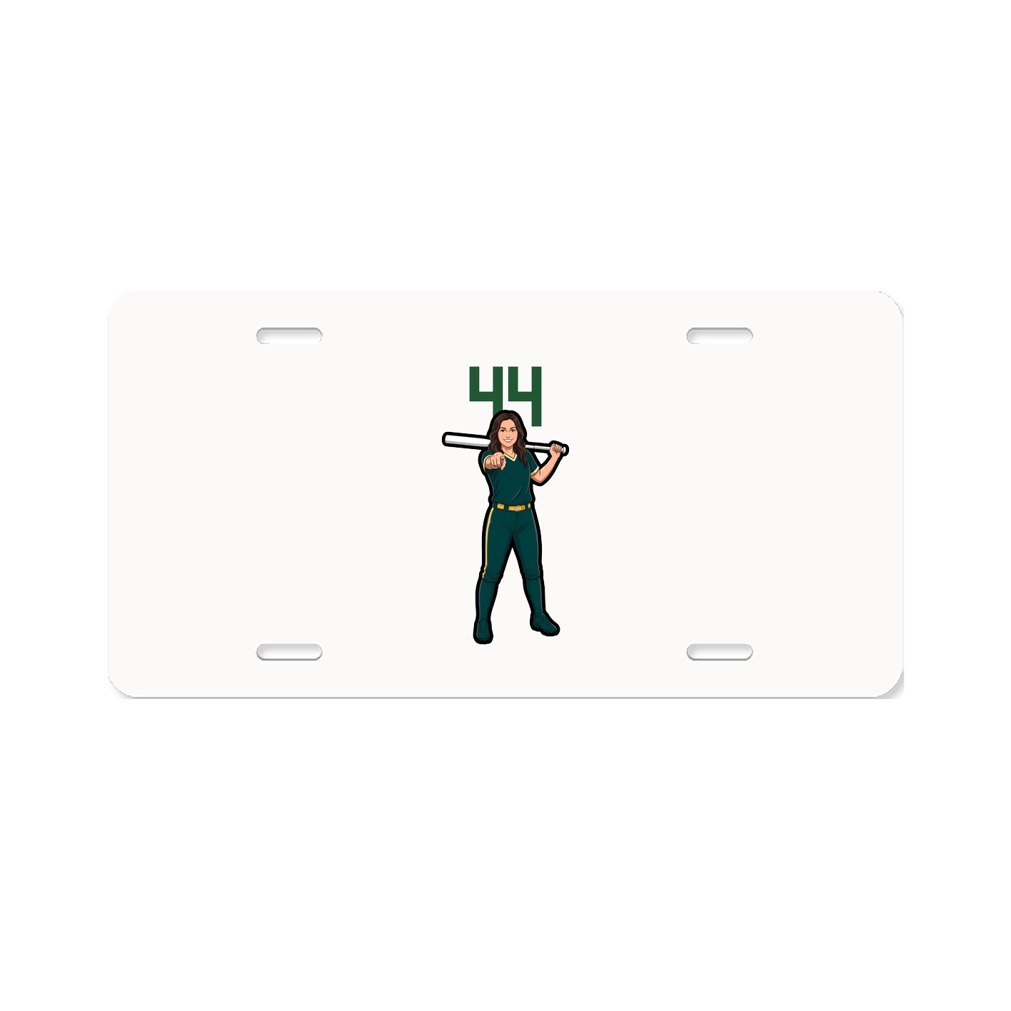 License Plate — Number Top in Classic
